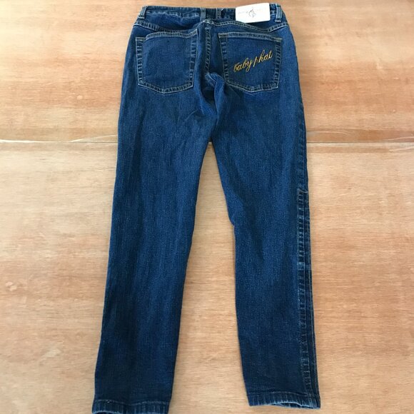 Vintage Baby Phat Bootcut Jeans Women Size 5 Blue Mid Rise Dark Wash Preppy - Picture 2 of 14
